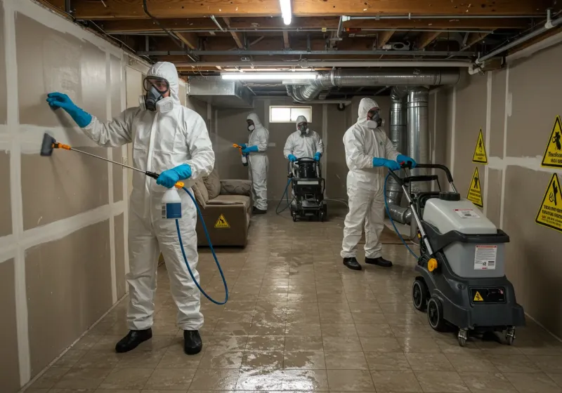 Basement Moisture Removal and Structural Drying process in Lake County, OR